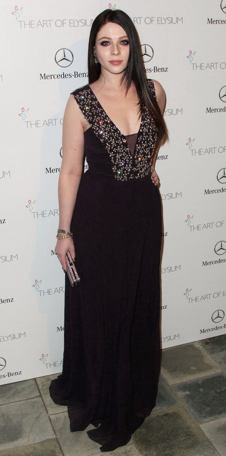 Michelle Trachtenberg braless showing big cleavage at 2014 Art of Elysium 7th An #75207544