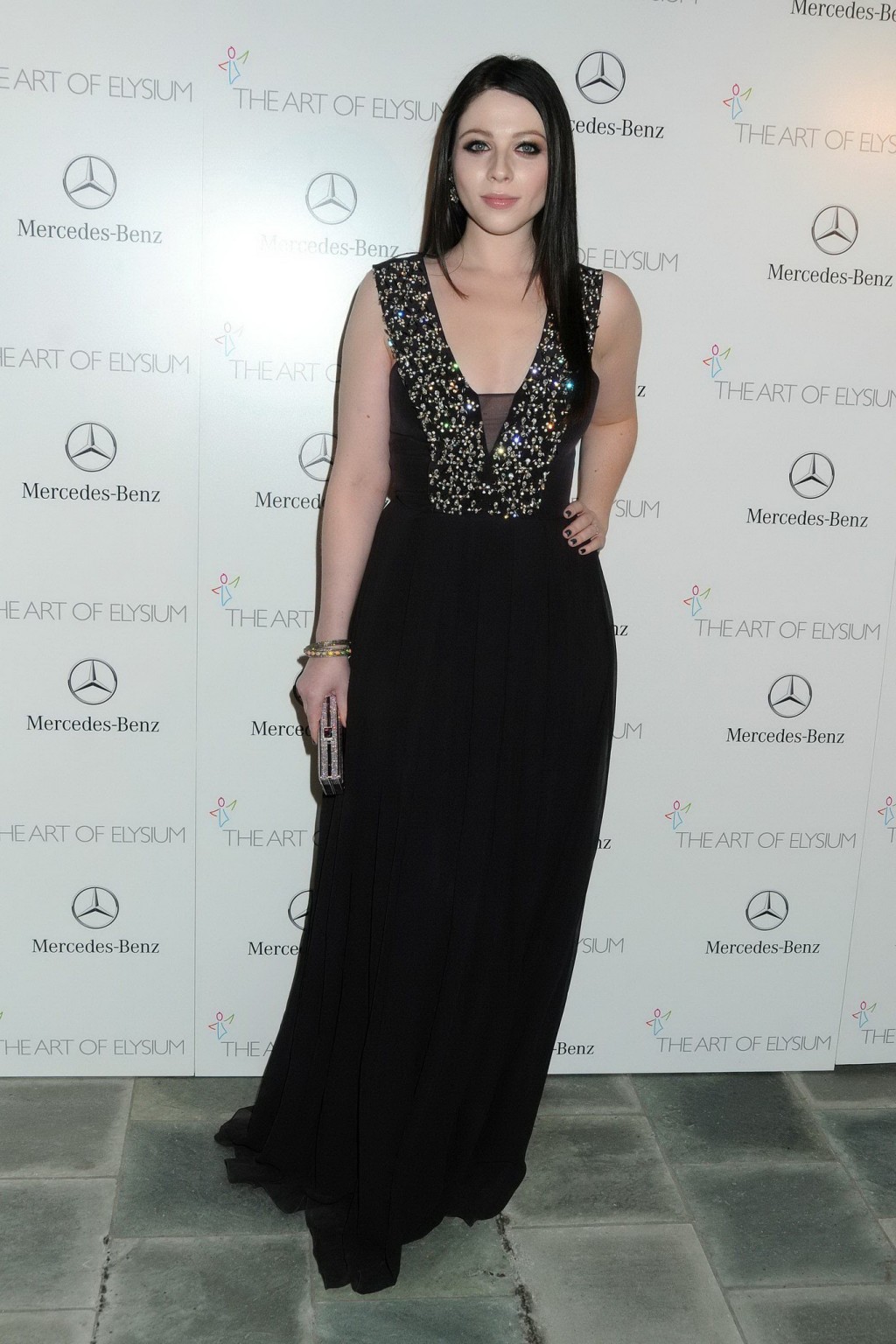 Michelle Trachtenberg braless showing big cleavage at 2014 Art of Elysium 7th An #75207563