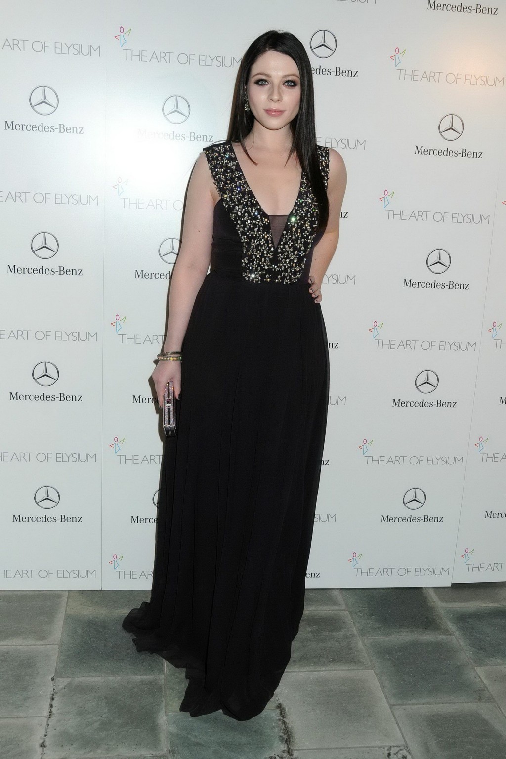 Michelle Trachtenberg braless showing big cleavage at 2014 Art of Elysium 7th An #75207570