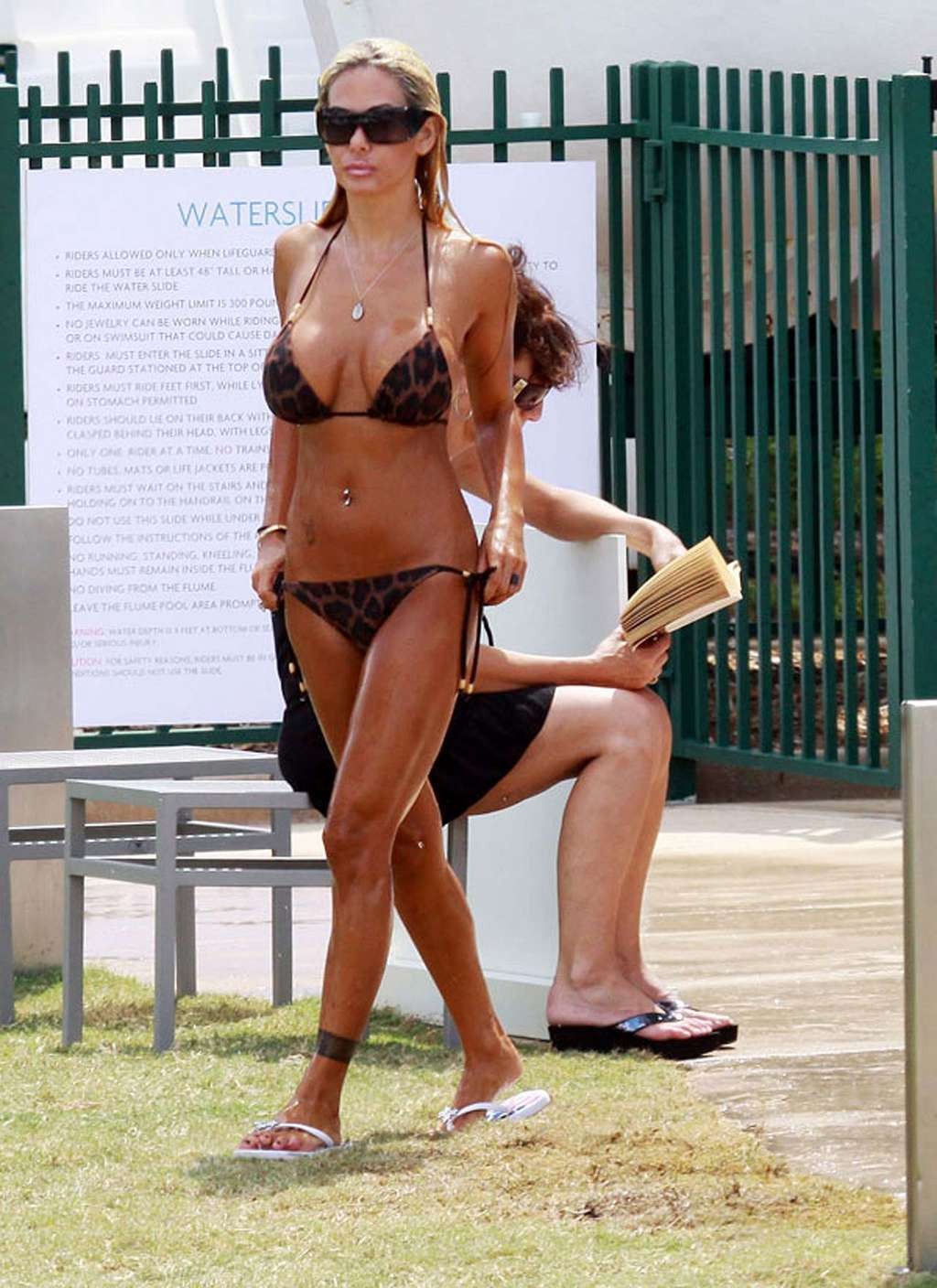 Shauna Sand nipple slip in car and looking sexy in bikini on beach paparazzi sho #75326655