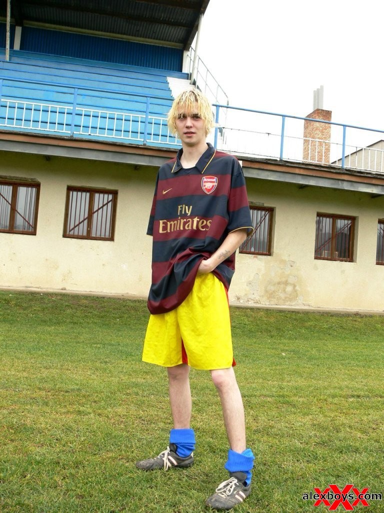 Sexy blonde soccer teen boy #76937187
