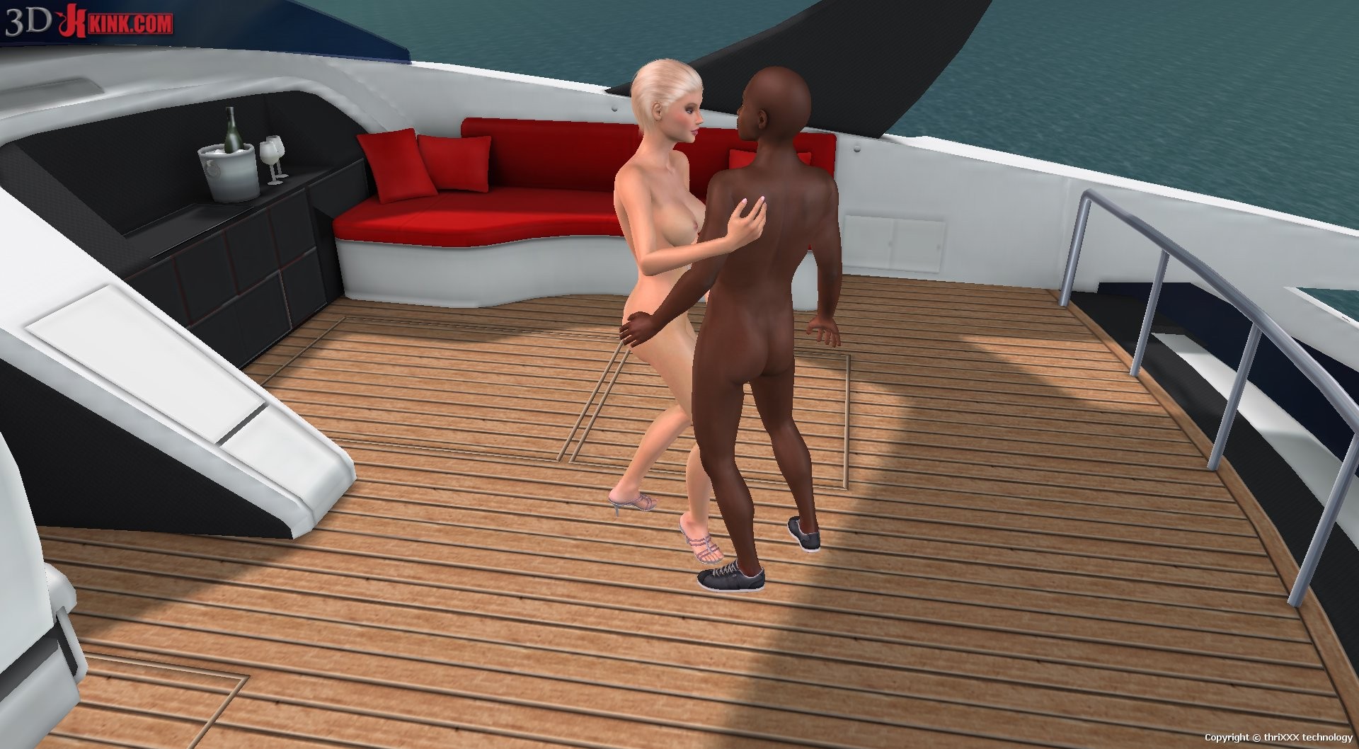 Outdoor interracial sex created in virtual fetish 3d sex game! #69358915