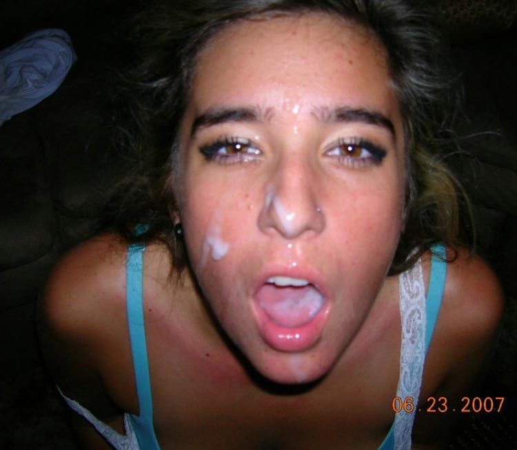Real amateur girlfriends taking messy facials #75874295