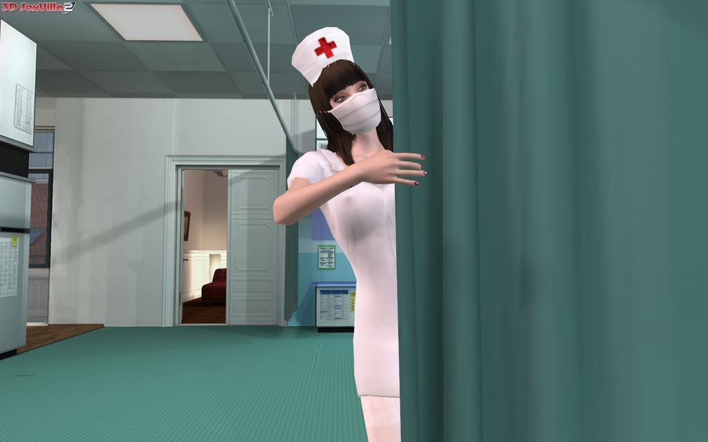 Animierte lesbische Krankenschwestern küssen Fisting bei der Arbeit
 #69347545