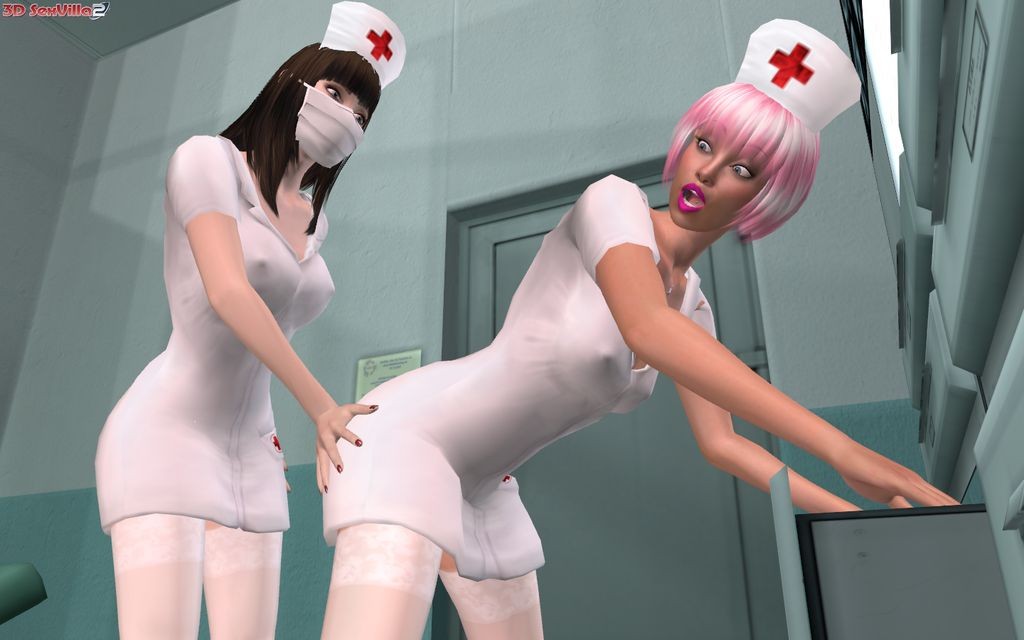 Animated lesbian nurses kissing fisting at work #69347573