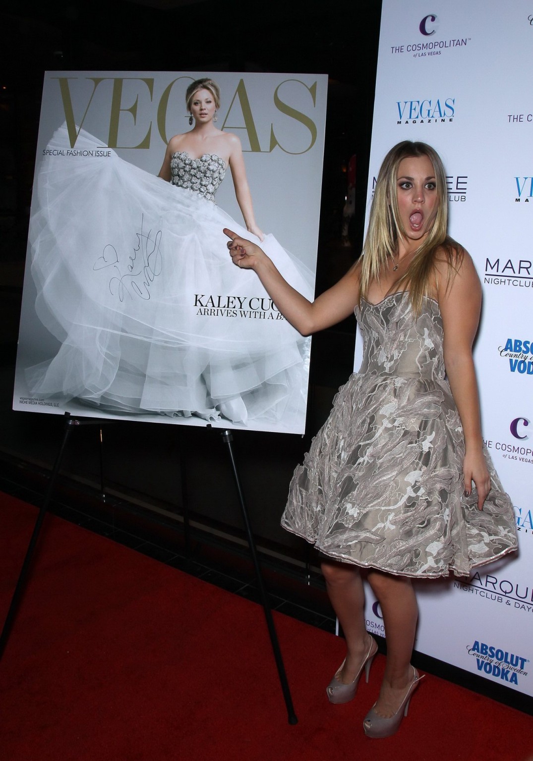 Kaley Cuoco showing huge cleavage at Vegas Magazine launch party #75287097