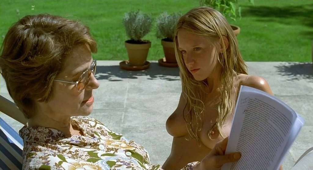 Ludivine Sagnier exposing her big boobs and hairy pussy in nude movie scene #75328847