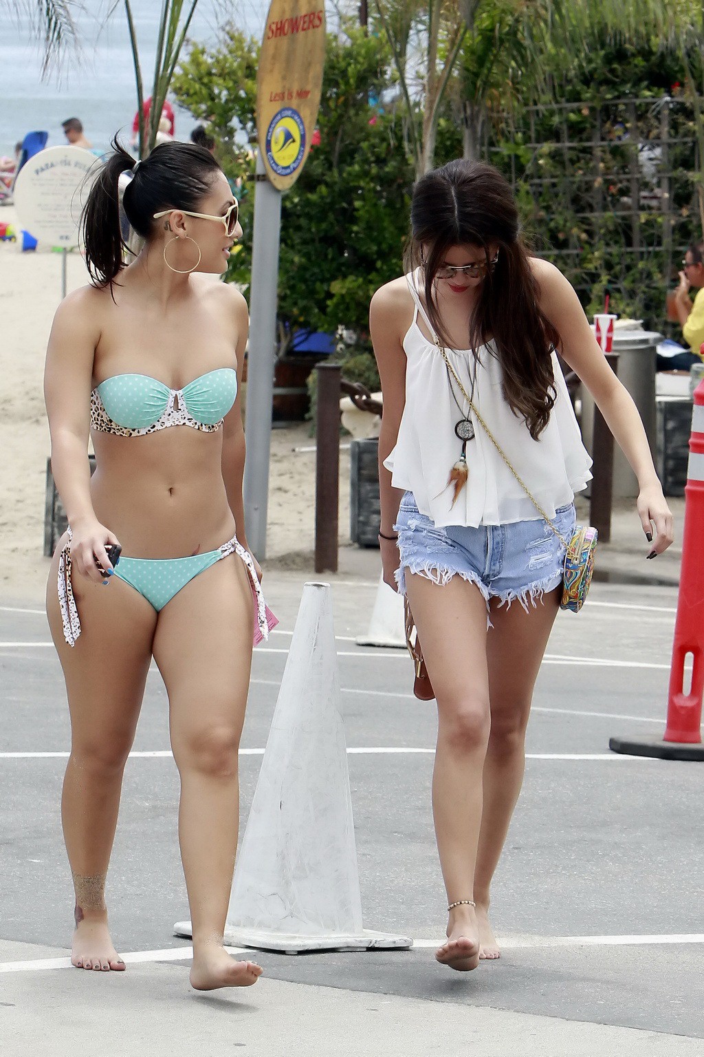 Selena Gomez and Francia Raisa showing off her hot bodies while leaving the beac #75227521