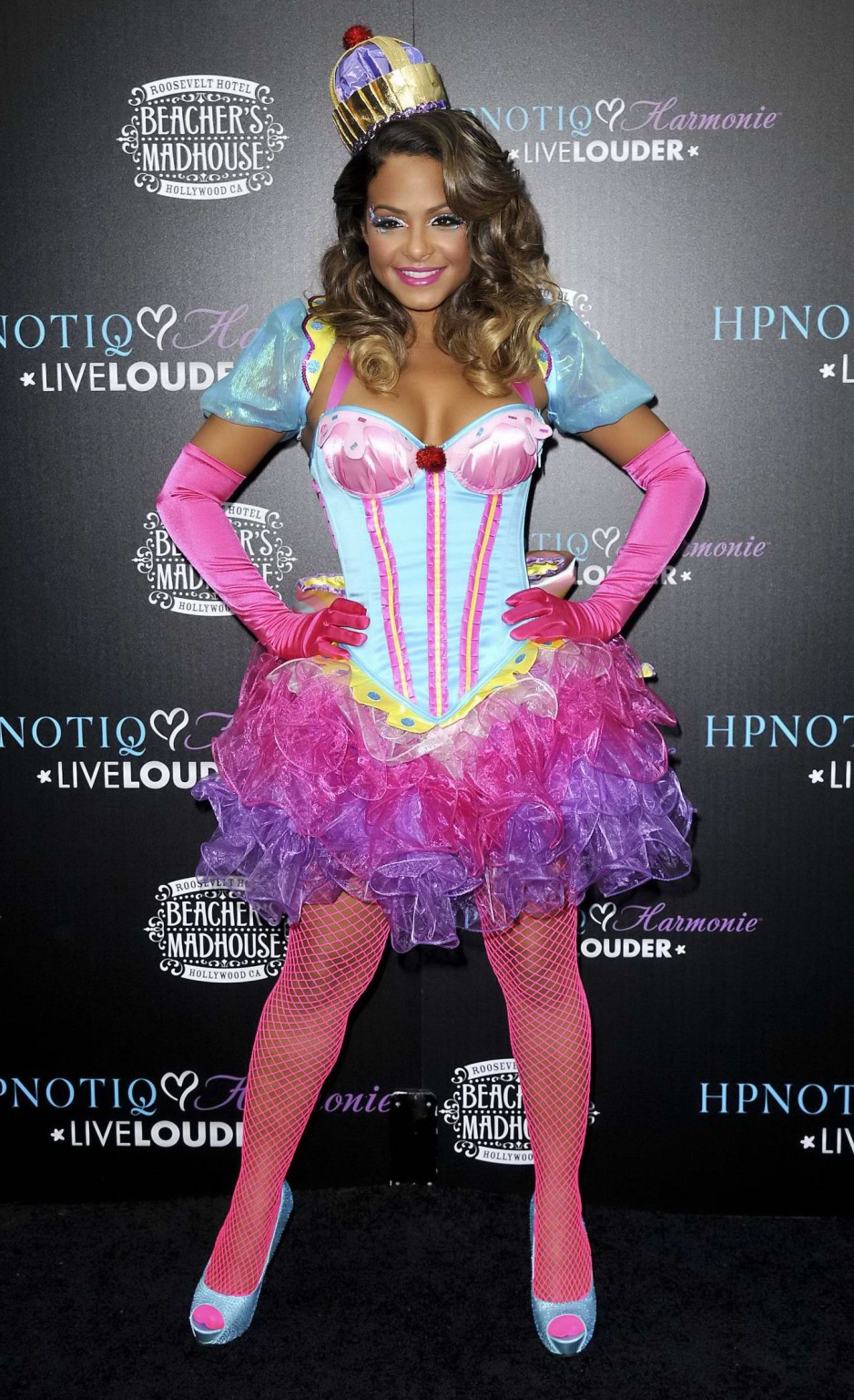 Christina Milian nipple slip at HPNOTIQ Liqueur Halloween Recipe Launch in Holly #75249970