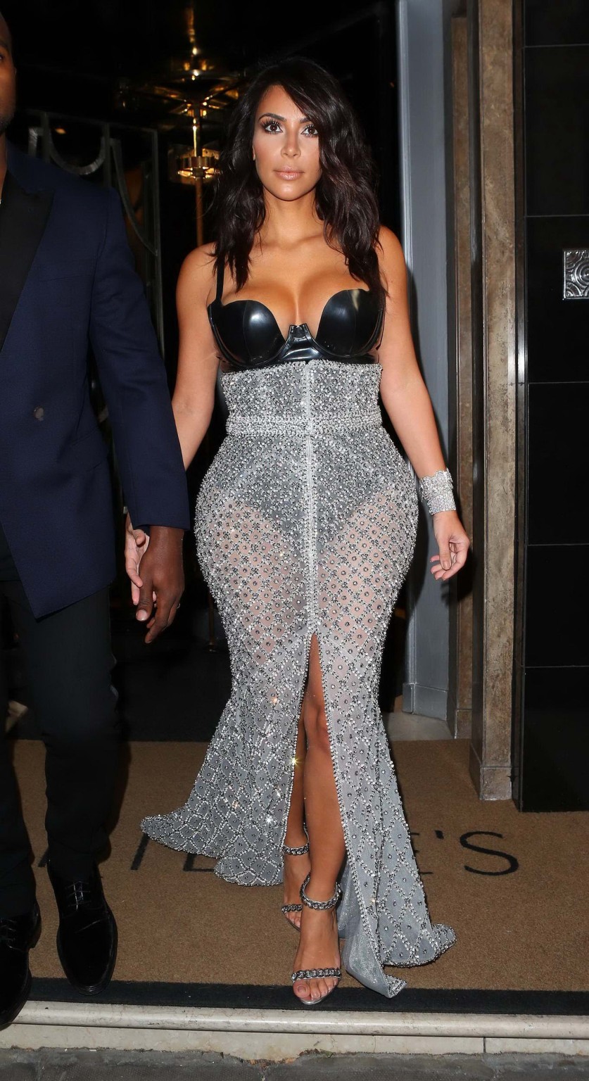 Kim Kardashian flaunting her huge boobs in a seethru dress at GQ Men of the Year #75186691