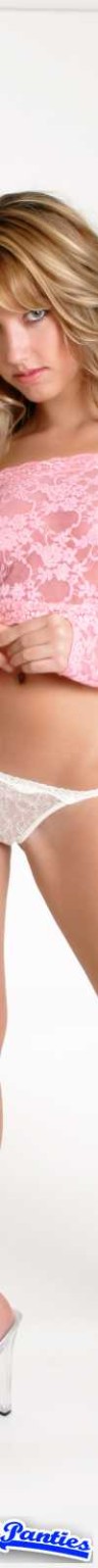 Peachez sheer white lace thong panties #72636850