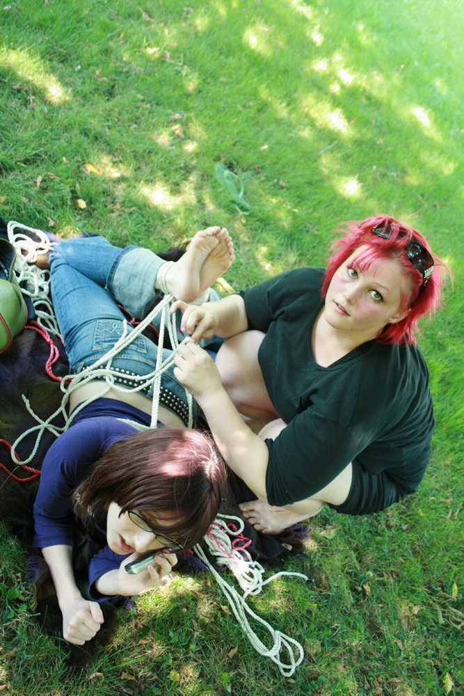 Mistress Ursela took her best friend/slave out to a park for a nice day in the s #71997699