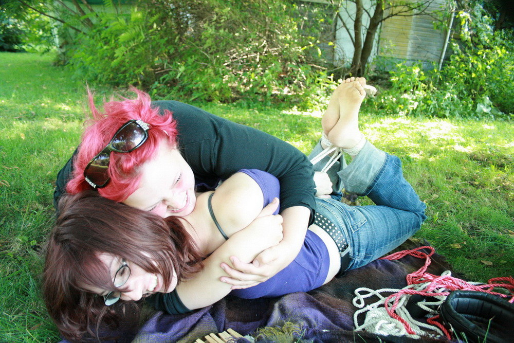Mistress Ursela took her best friend/slave out to a park for a nice day in the s #71997770