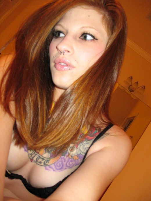 Tattooed Emo Chicks Flashing Awesome Perky Tits #78771236