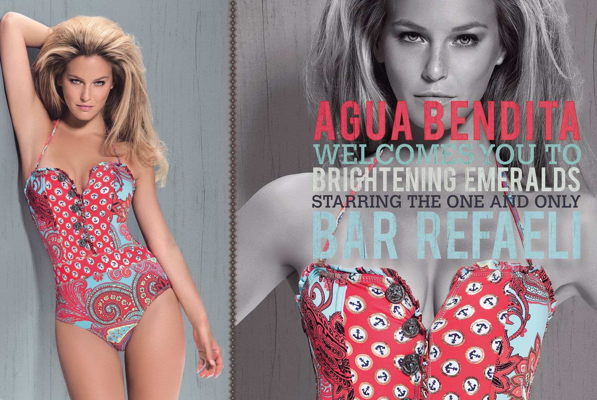 Bar Refaeli posing in bikinis for Aqua Bendita 2012 promo campaign #75292586