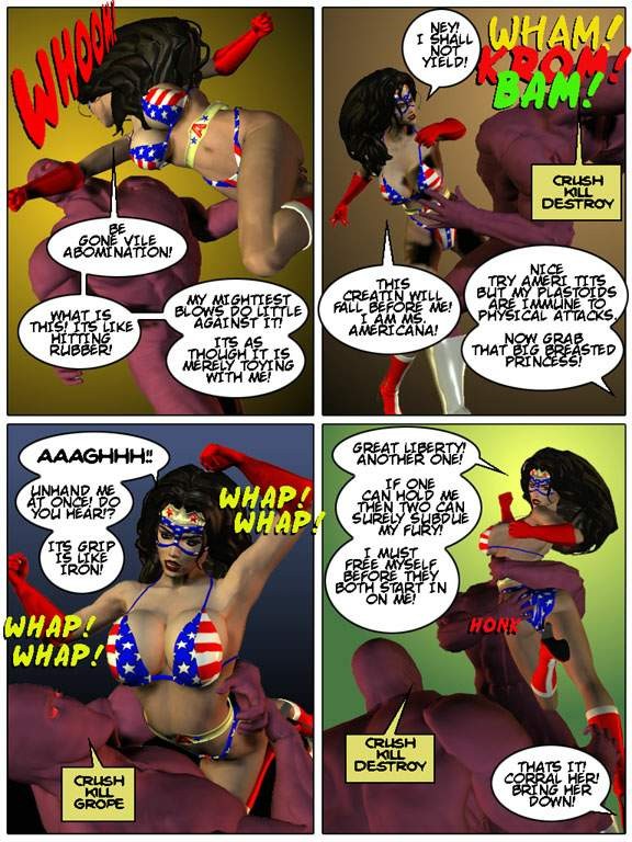 huge breast brunette superhero bdsm #69694023