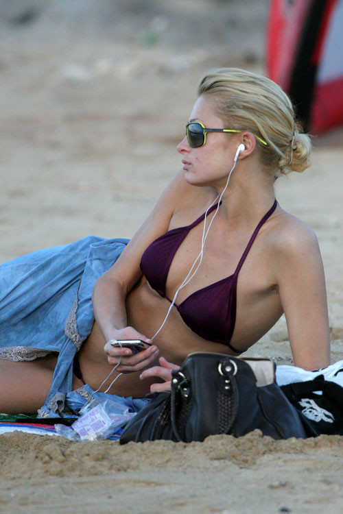 Paris Hilton on beach paparazzi pictures #75441560