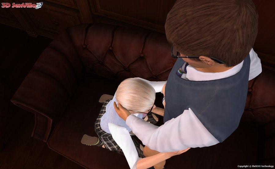 Horny 3d animated couple has sex in the library #69498740