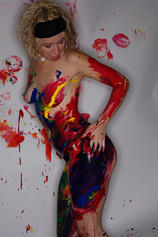 Naked Body Painting With Lily LaBeau and Proxy Paige Sex Circus #71571275