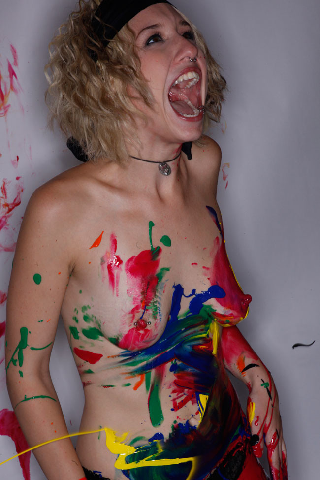 Naked Body Painting With Lily LaBeau and Proxy Paige Sex Circus #71571280
