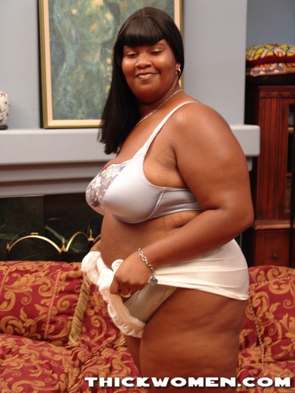 Hot black mama showing off her big tits and huge ass #73424206