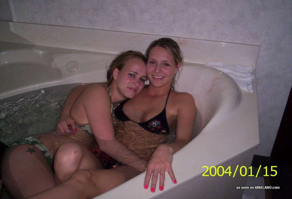 Bathing bisexual teen girlfriend sucks cock for cumshot on ass #75904359