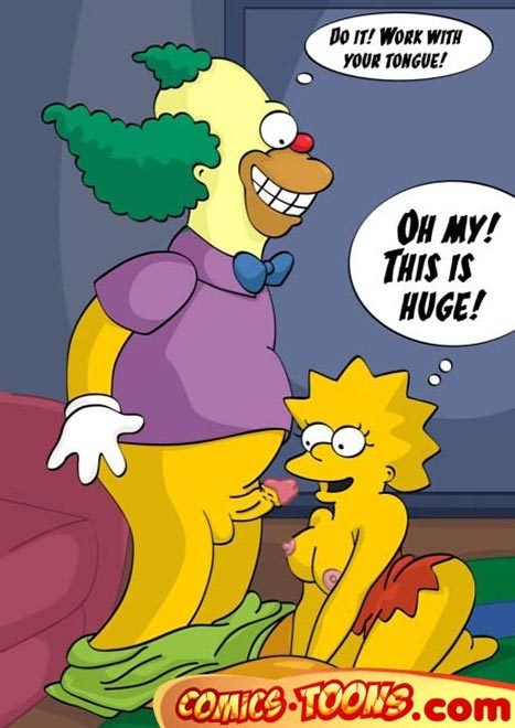 Lisa a attrapé Krusty le clown et l'a baisé.
 #69671478