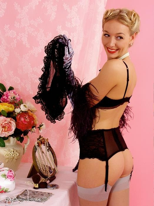 Blonde Hayley Marie In Retro Stockings #78316116