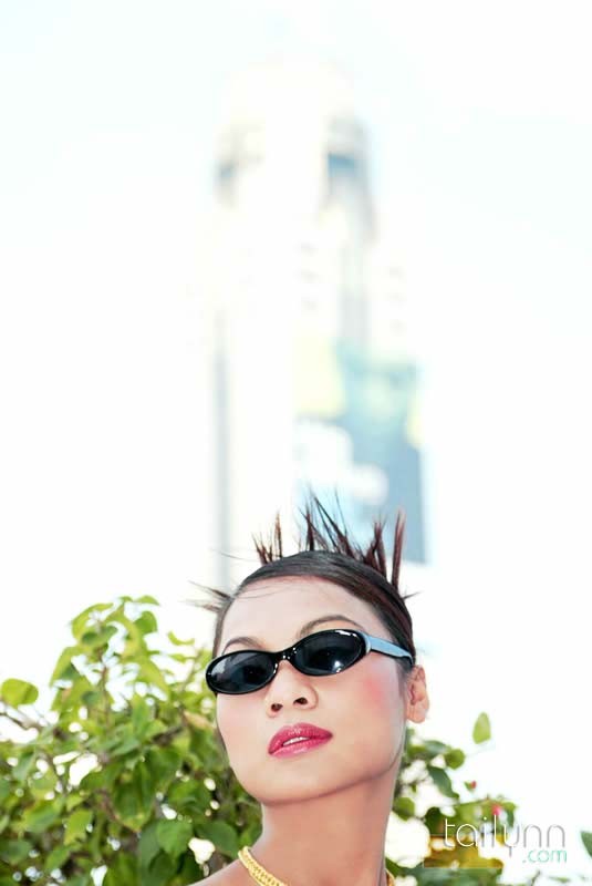 Glamour Thai model Tailynn poses outdoors #67855913