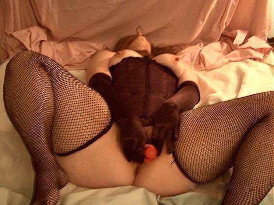 Sensual BBW in hot fishnets while dildoing #71723274