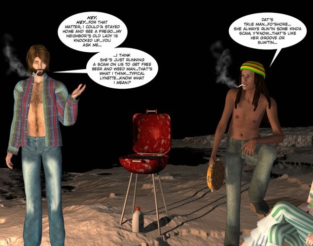 Hippy orgy on public beach 3D xxx comics anime #69428347