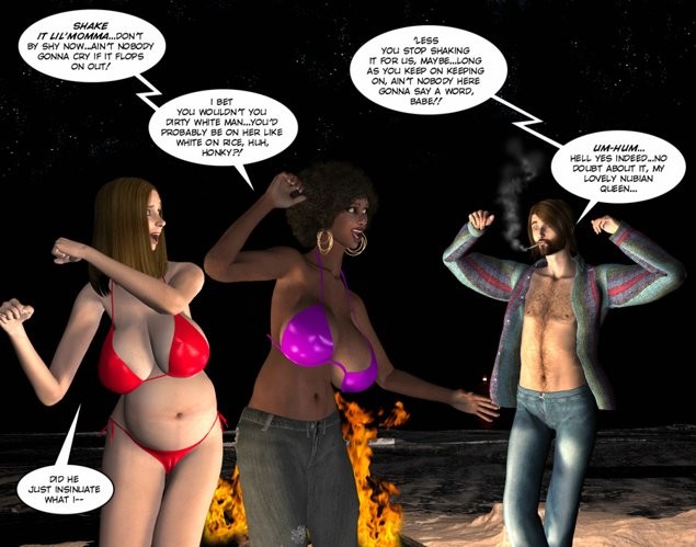 Hippy orgy on public beach 3D xxx comics anime #69428414