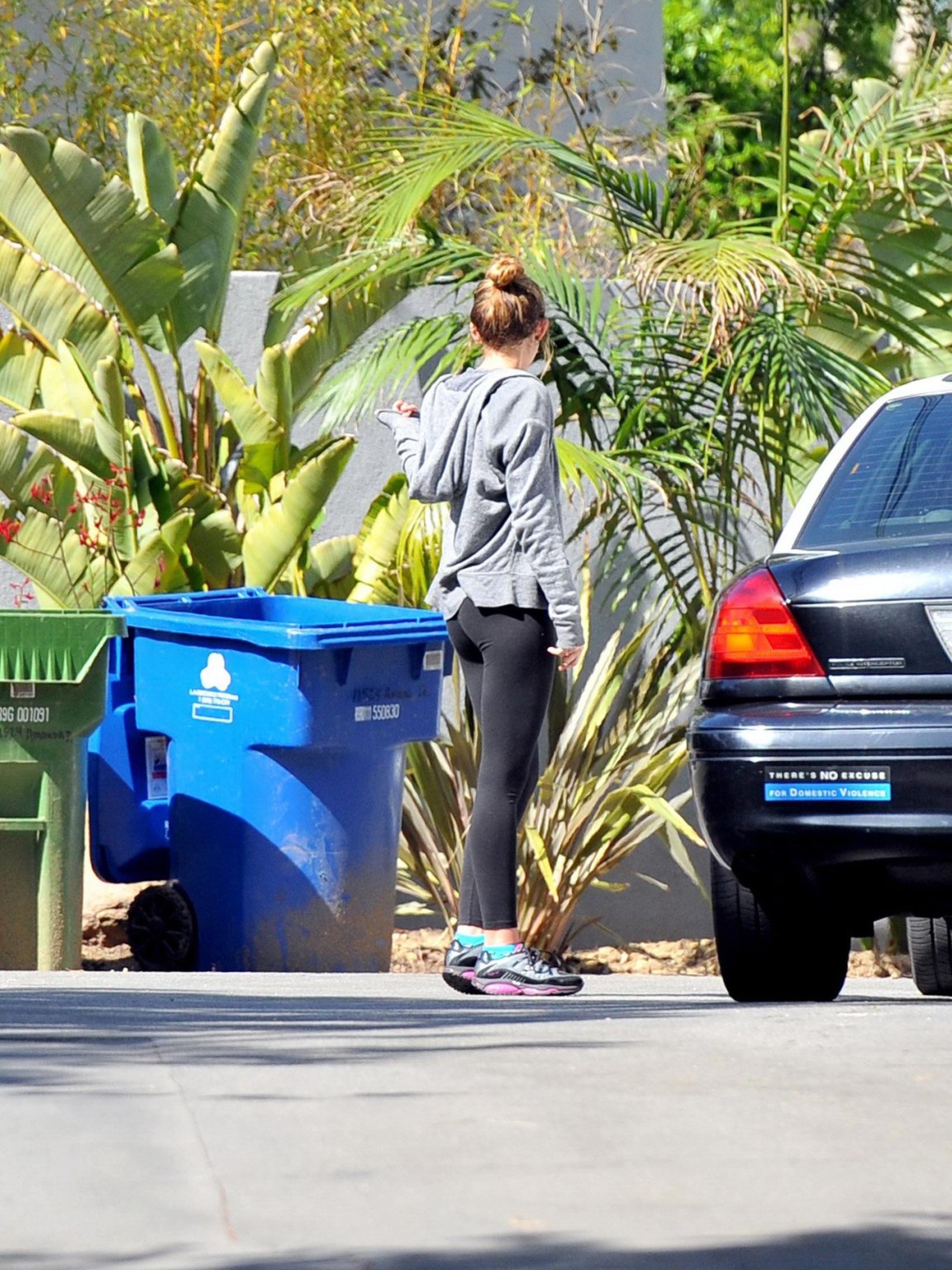 Miley Cyrus showing off her ass in tights after a workout in Hollywood #75267819