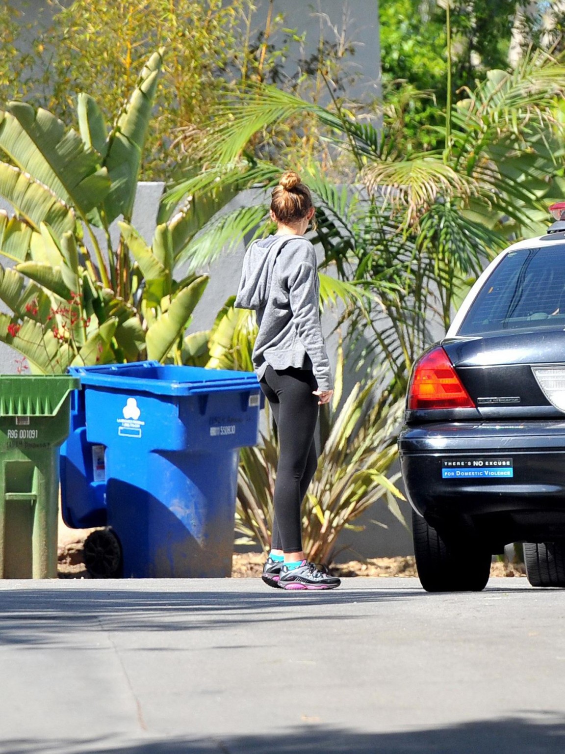 Miley Cyrus showing off her ass in tights after a workout in Hollywood #75267824