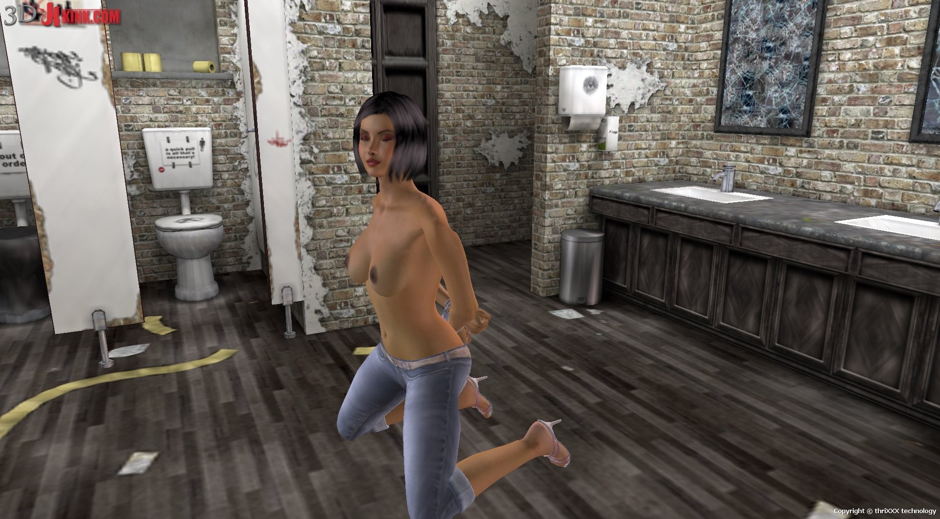Beauté attachée se fait pénétrer - dans un jeu de sexe virtuel fétichiste en 3D !
 #69359188