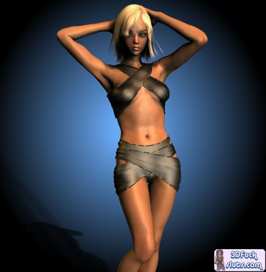 Blonde cavegirl toon #69692246