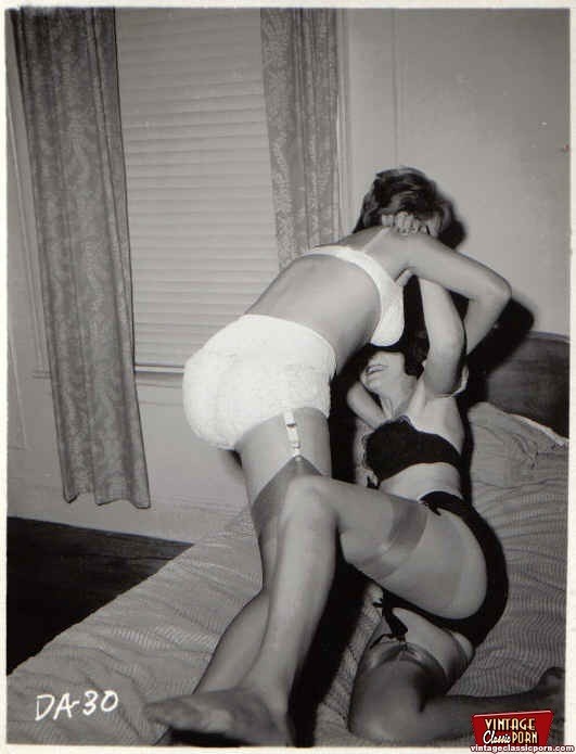 Crazy and vintage lesbians wrestling fifties party #78462781