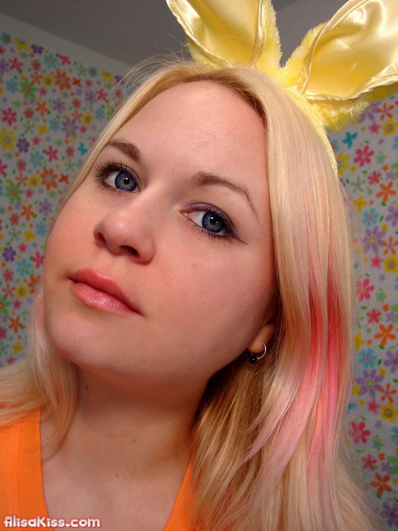 Busty blonde teen in bunny ears #73787849