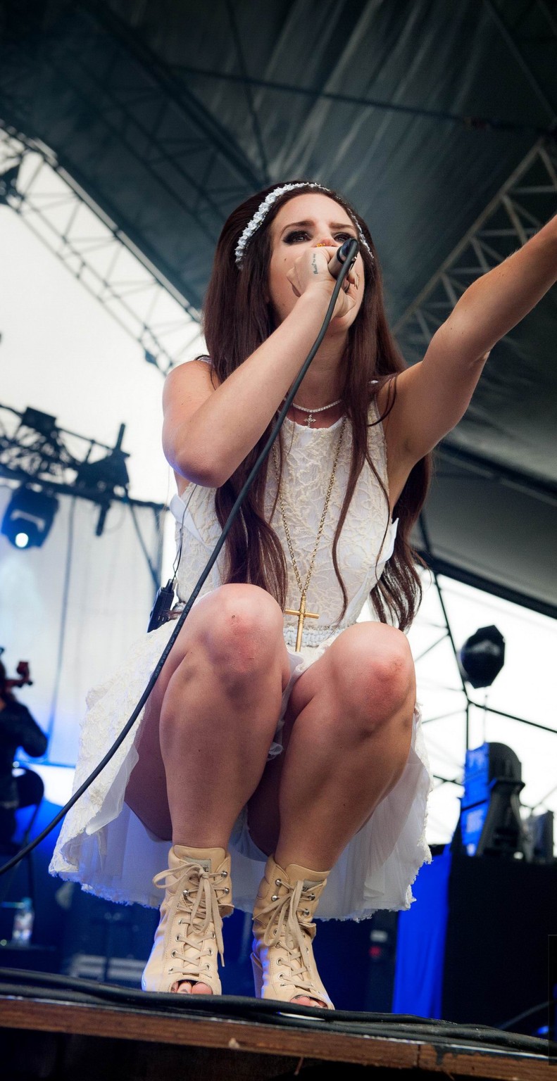 Lana Del Rey flashing her panties while performing at Eurockeennes Music Festiva #75256988