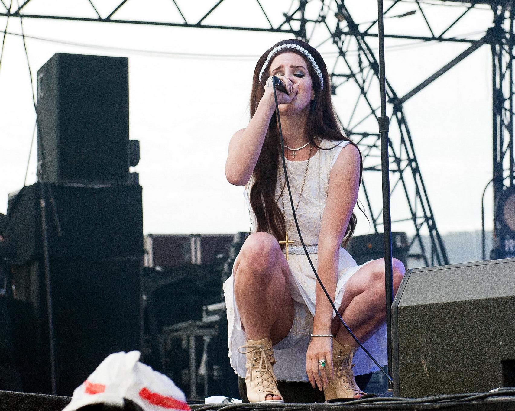 Lana Del Rey flashing her panties while performing at Eurockeennes Music Festiva #75256996