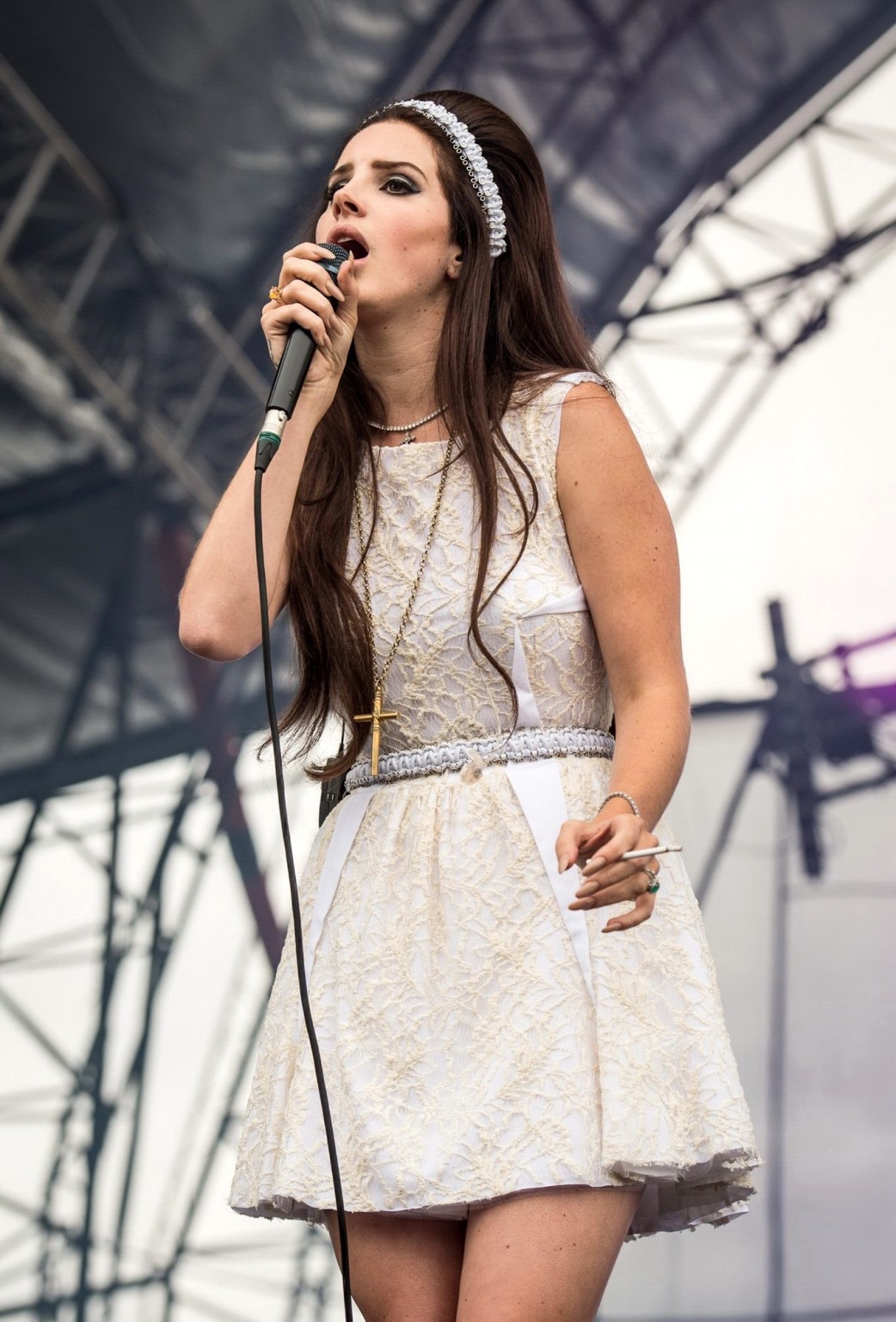 Lana Del Rey flashing her panties while performing at Eurockeennes Music Festiva #75257025
