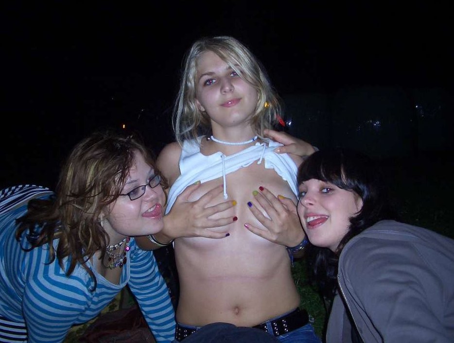 Drunk Spring Break College Girls Flashing Tits #76397573