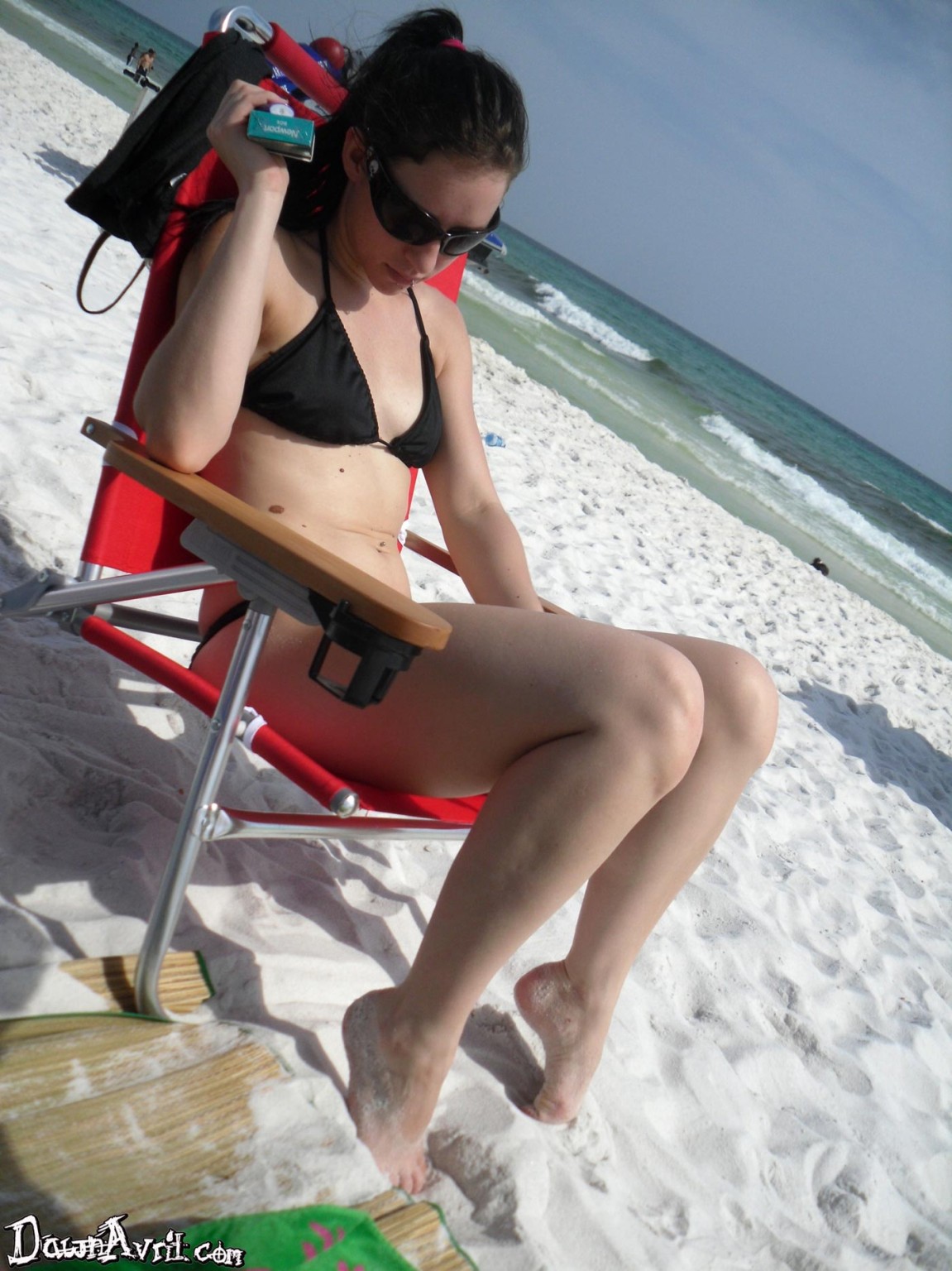 Kinky teen girl at beach #72285125