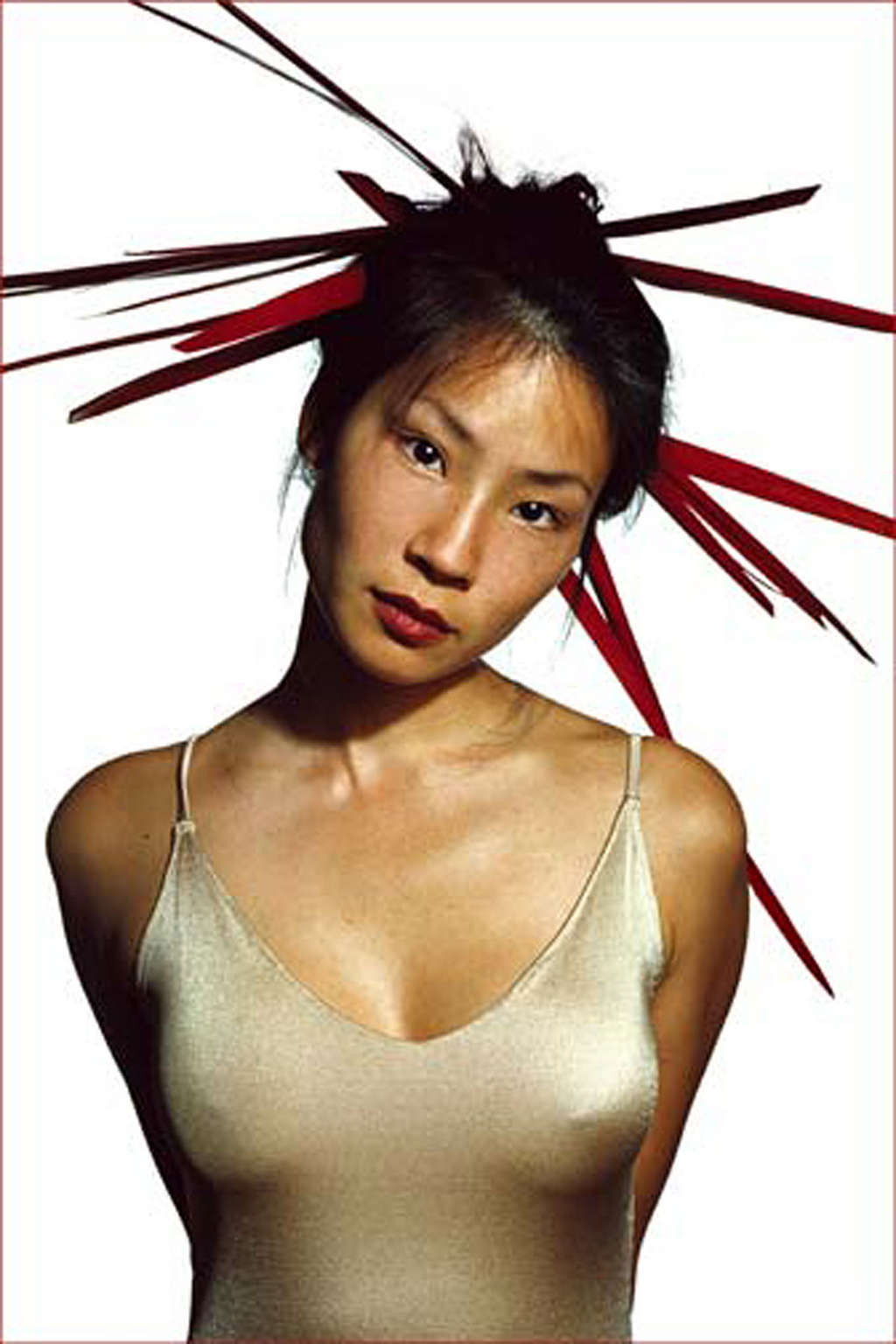 Lucy Liu exposing her nice small tits in see thru top #75348763