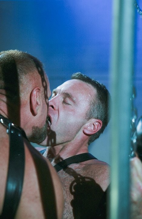 Mature muscle bears sucking and fucking on chains in a dungeon #76931075