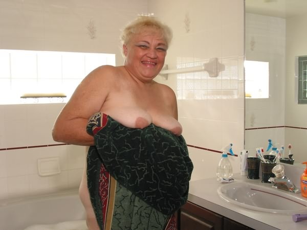 Granny in bathroom #77257206