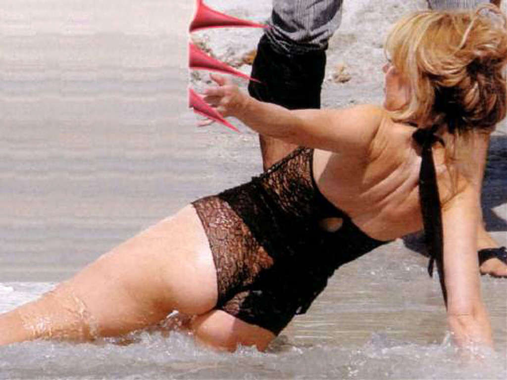 Kylie Minogue showing hot body and extremely sexy ass in thong #75363490