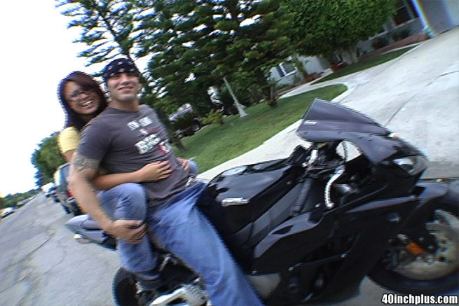 Super sexy asain hottie with a killer ass gets banged on the back of a bike #70051106