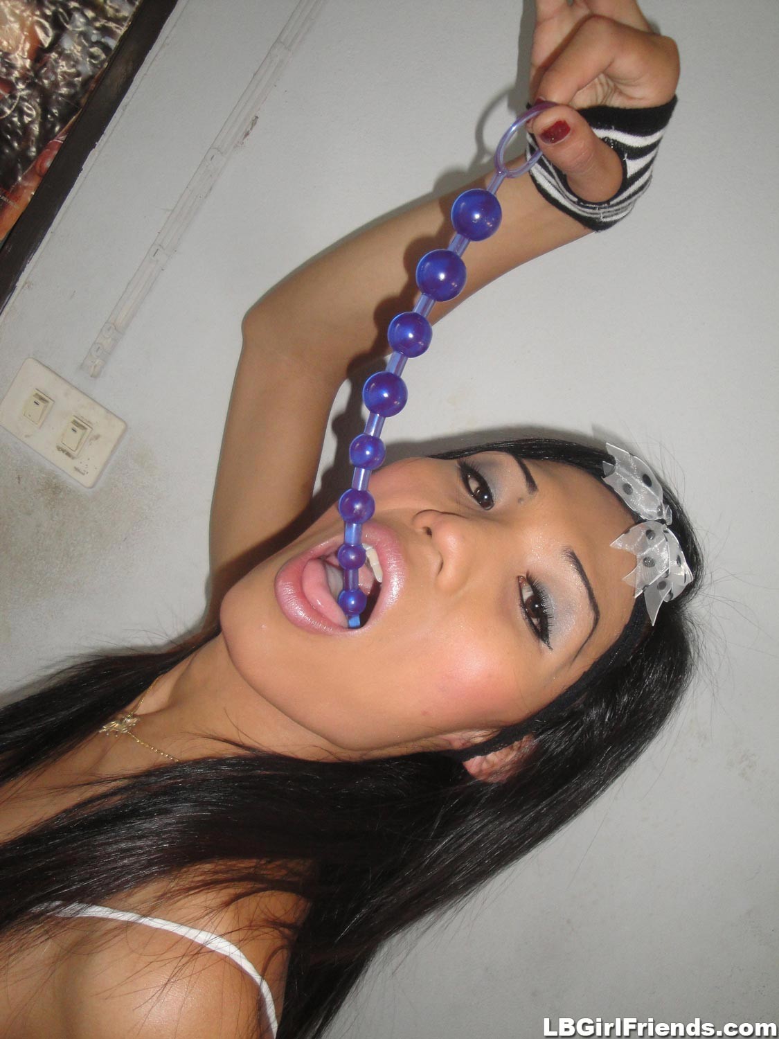 Beautiful asian ladyboy shemale with anal beads #70038564