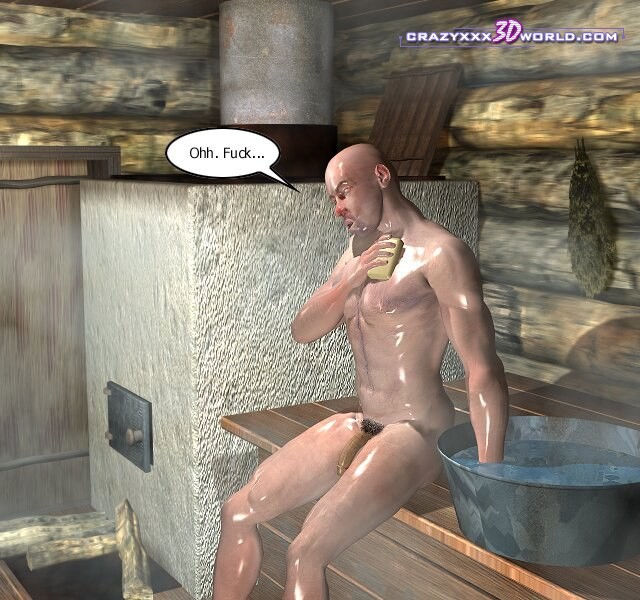 Drunk bald man fucking stunning girl in bath-house #69648681